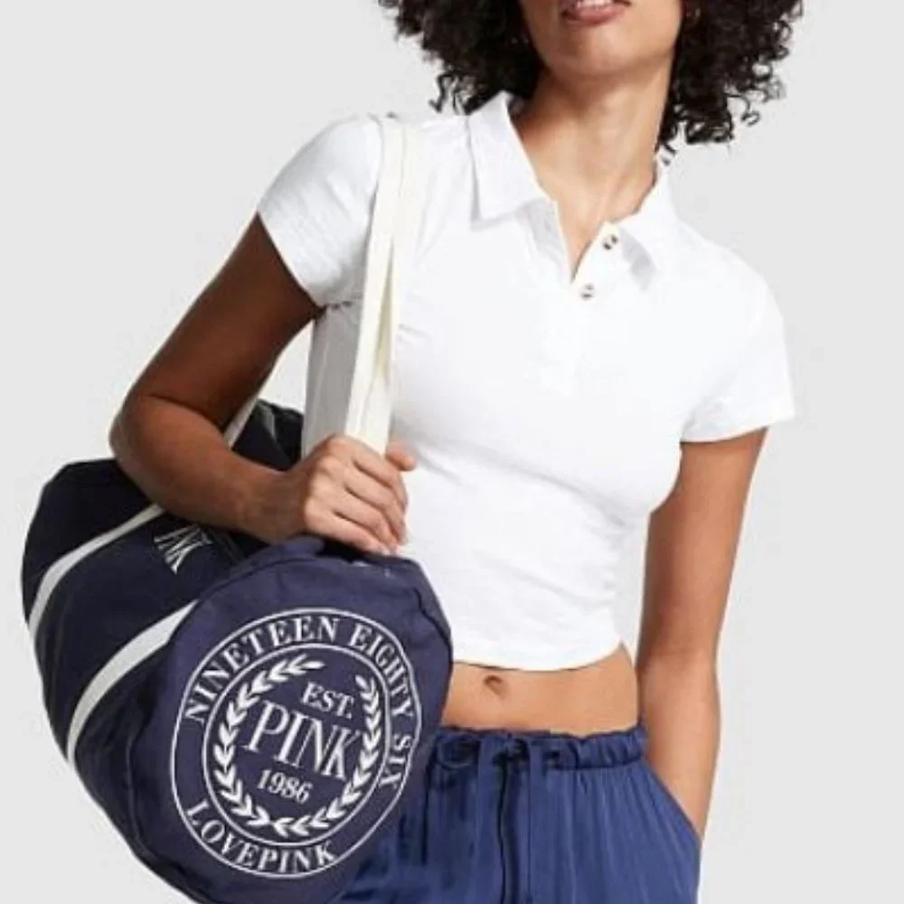 VS PINK Canvas Duffle Bag NWT - Picture 1 of 4